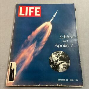 Vintage 1968 LIFE Magazine Wally Schirra Apollo 7 NASA Space See Descr